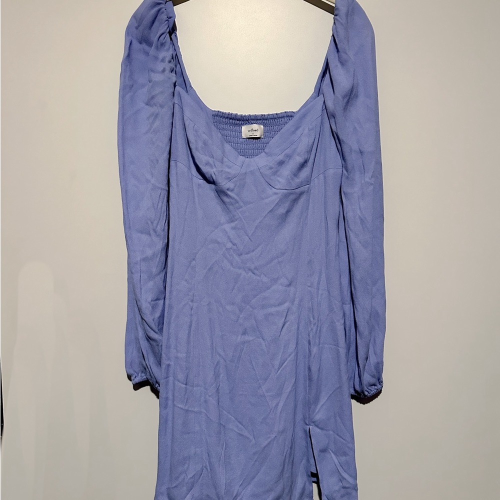 NWT Aritzia Wilfred Novella Dress - Soft Iris